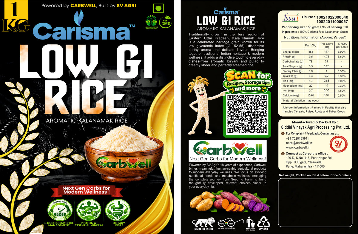 Carisma Double Lower GI Standard Combo: Lower GI Rice + Lower GI Potato